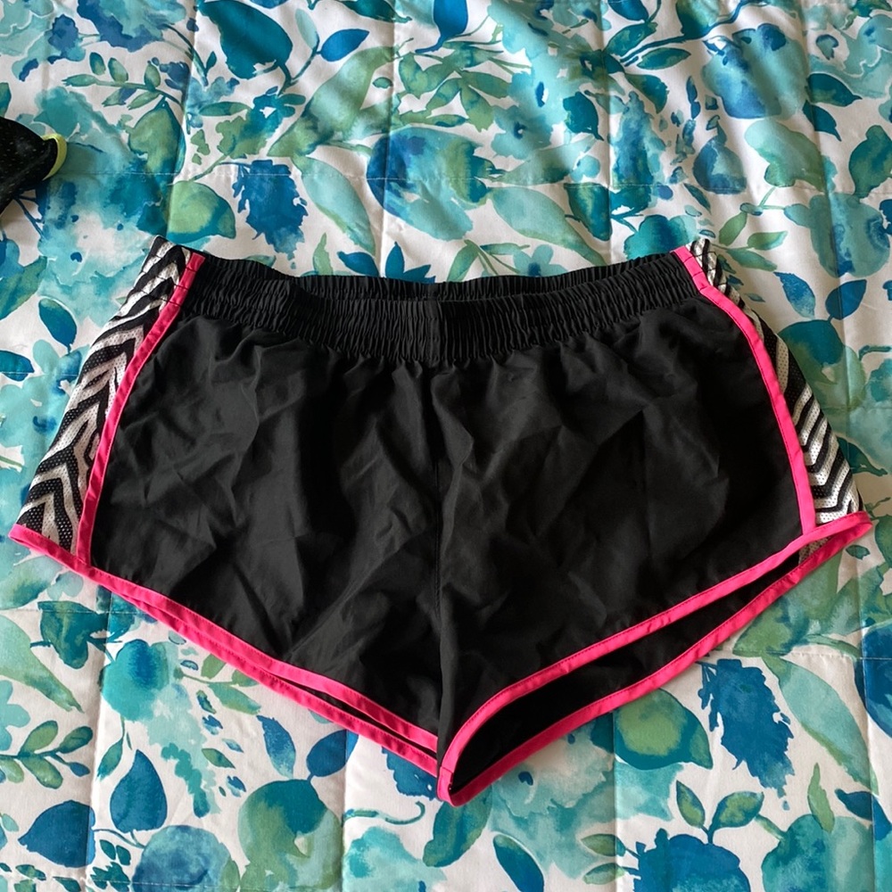 Black athletic shorts